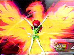 The Phoenix displaying its power via Jean Grey...