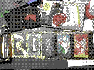 The tarot cloth section, with room for a five card layout